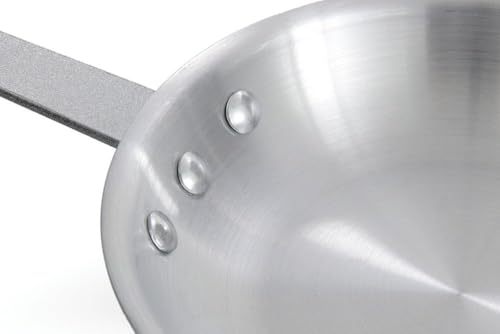 Central Exclusive Keystone 31H-016 Aluminum Fry Pan, 12" Diam., Natural Finish