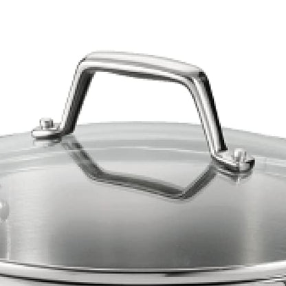 Tramontina Gourmet 5-Quart Steamer Set, Tri-Ply Base Stainless Steel Dutch Oven with Steamer Insert and Glass Lid, Induction-Ready