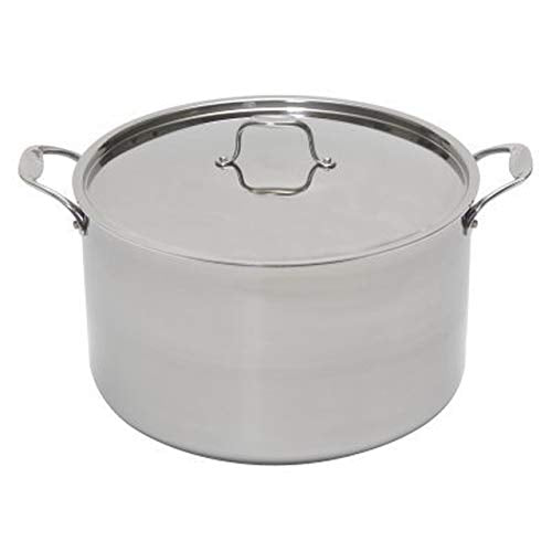 Camerons 16 Quart Stock Pot with Lid - 18/10 Professional Grade Tri-Ply Stainless Steel Stockpot - Commercial Grade Sauce Pot with Stick Resistant Interior, Stay Cool Handles & Induction Compatible