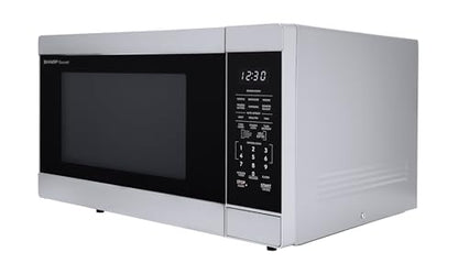 SHARP Countertop Microwave Oven with Removable 13.6" Carousel Turntable, 1100 Watt, 1.6 Cubic Feet, Stainless Steel