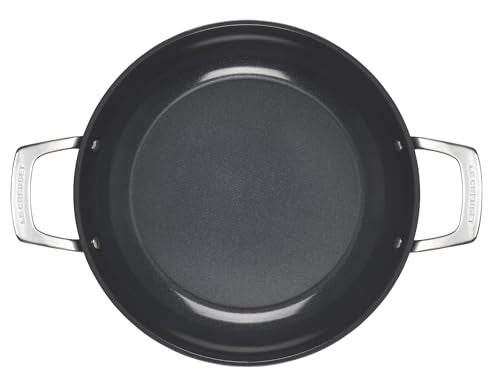 Le Creuset Essential Non-stick Ceramic Shallow Braiser with Glass Lid, 3.5 qt.