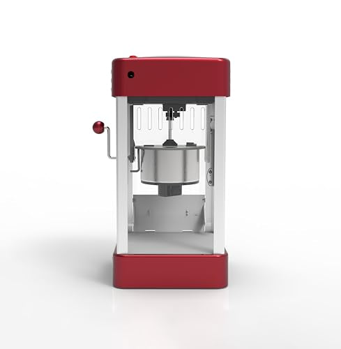 MAGNAVOX HOME, Popcorn Maker Machine Movie Theater/Cinema Style Popper with 2-Sided Serving Scoop. 2.5 Ounce, Red
