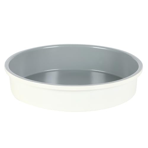 Sur La Table Kitchen Essentials Bake Sale 9 Inch PFOA, PFAS, PTFE Free Nonstick Round Cake Pan - Linen White