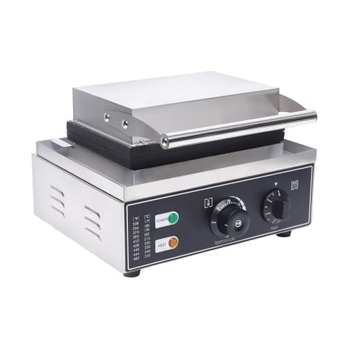 GXFCHYL Mini Donut Maker Commercial Donut Maker Machine Electric Stainless Steel Doughnut Maker Double-Sided Heating with Non-stick Plate for Kitchen, Restaurant (12Pcs/Pan 1550W)
