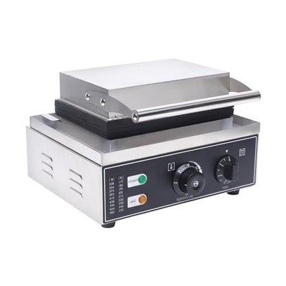 GXFCHYL Mini Donut Maker Commercial Donut Maker Machine Electric Stainless Steel Doughnut Maker Double-Sided Heating with Non-stick Plate for Kitchen, Restaurant (12Pcs/Pan 1550W)