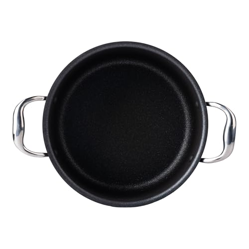 Vasconia Urban 6-QT Covered Soup Pot Set - Black Nonstick Dutch Oven for Baking, Roasting, and Stewing - Dishwasher and Oven Safe up to 475°F - Aluminum Kitchen Accessories with Fast Cooling Handles