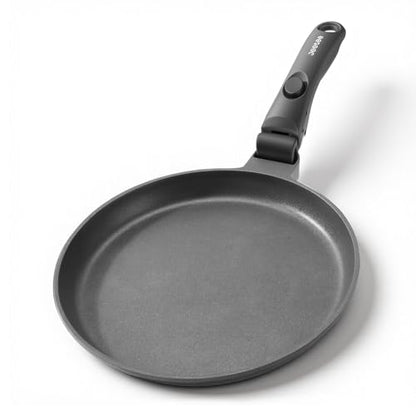 JEETEE Nonstick Crepe Pan with Detachable Handle, 11" Titanium Pancake Pan