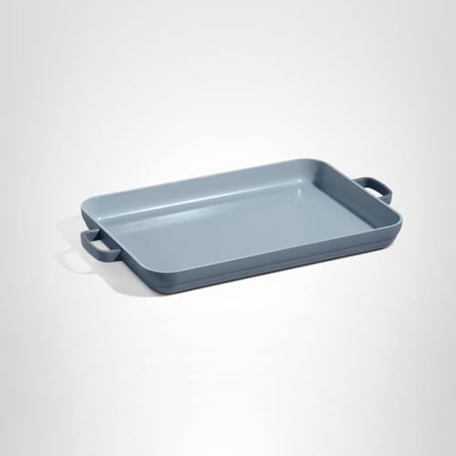 Our Place Griddle Pan - Versatile Nonstick Ceramic Sheet Pan & Stovetop Griddle | Toxin-Free, Dual-Use, with Ergonomic Handles | 5 Qt Capacity, Oven Safe up to 450°F | Blue Salt