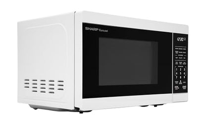 SHARP Compact Countertop Microwave Oven with Removable 10" Carousel Turntable, 700 Watt, 0.7 Cubic Feet, White