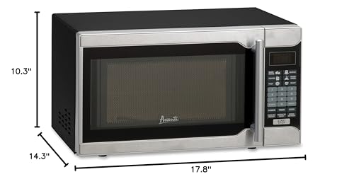 Avanti, AVAMO7103SST, 700-watt One-Touch 0.7 Cubic Foot Microwave, Black,Stainless Steel