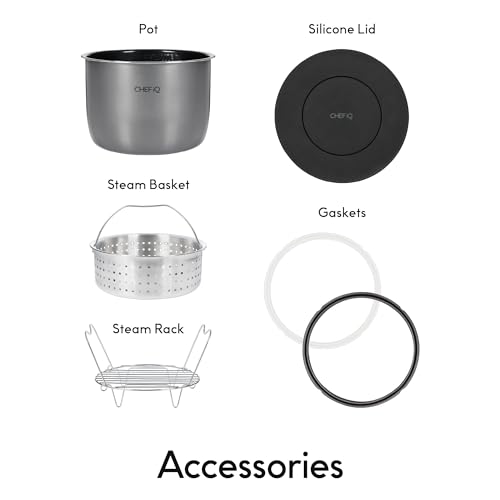 CHEF iQ Smart Pressure Cooker with WiFi and Built-in Scale - Easy-to-Use 10-in-1 Multicooker with 500+ Guided Recipes - Rice Cooker, Slow Cooker, Instant Meals for Foodies - 6 Quart - Family Size