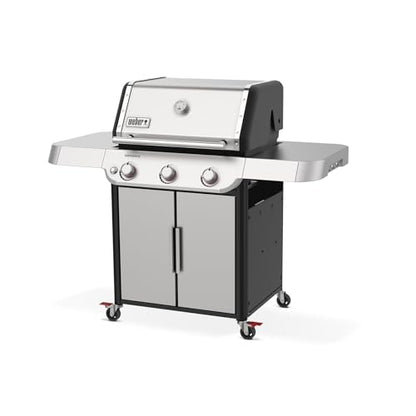 Weber Genesis S-315 Liquid Propane Gas Grill for Outdoor Cooking, Stainless Steel, 3 Burners – Stainless Steel Cooking Grates & PureBlu Burners