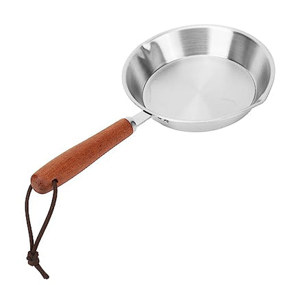 Hapivida Mini Stainless Steel Frying Pan, 6in/16cm Skillet Non Stick Egg Pan Gas Cooktops Induction Cooking Pan