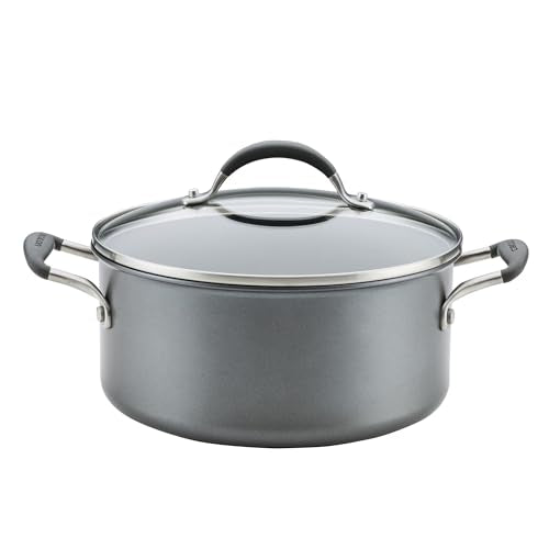 Circulon A1 Series Dishwasher Safe, Induction Ready, Metal Utensil Safe, 5-Quart Dutch Oven with Lid - Graphite