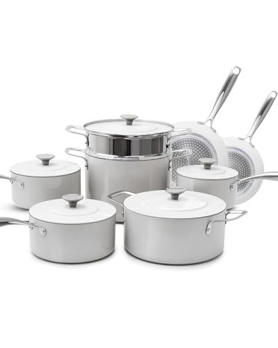 Nuwave Lux 13-Piece Premium Cookware Collection, Next-Generation G11 Duralon Blue Ceramic Nonstick, Ultra Durable, PFAS-Free, Lightweight & Works on All Cooktops