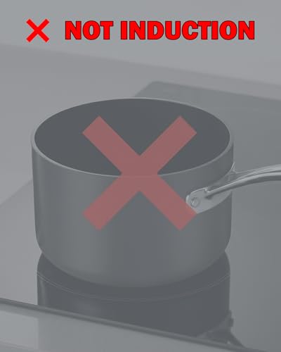Cooks Standard 1-Quart Saucepan Hard Anodized Nonstick with Glass Lid, Cooking Sauce pot Milk Pan, Black