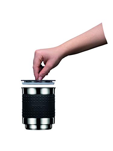 Bistro 13.5oz Bistro Barista Electric Milk Frother, Automatic Temperature Control, Boil-Dry Protection, Black