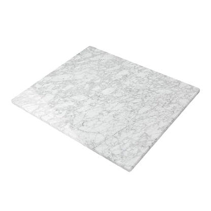 Carrara Marble Cutting Board for Kitchen, 20 x 16 Inch Large Marble Pastry Slab, White Stone Cutting Board for Dough Kneading, Baking, Rolling, Cheese