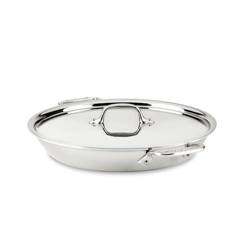All-Clad D3® Stainless Steel Non Stick 3 Quart Braiser Pan- Made in the USA- The Original Bonded Professional Cookware- Oven Safe & Induction Compatible