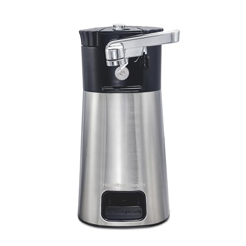 Hamilton Beach OpenStation Electric Automatic Can Opener for Kitchen with Multi Tool and Bottle and Jar Opening Tools, Auto Shutoff, Cord Storage, and Sure Cut Technology, Stainless Steel (76382)