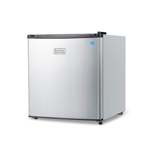 BLACK+DECKER 1.7 Cu. Ft. Compact Refrigerator, BCRK17V, Stainless Look