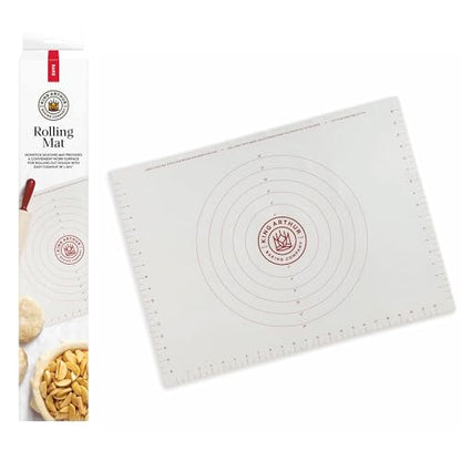 King Arthur Baking Company Rolling Mat, Non-Slip Non-Stick Silicone Baking Mat, For Kneading, Rolling, And Measuring Dough