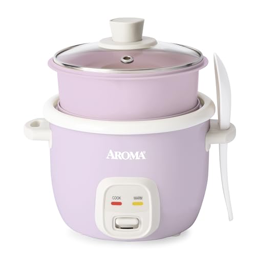 AROMA® CoreCoat Rice Cooker with Pop-Up Food Steaming Basket (4 Cups Cooked, 2 Cups Uncooked, 1 Qt)