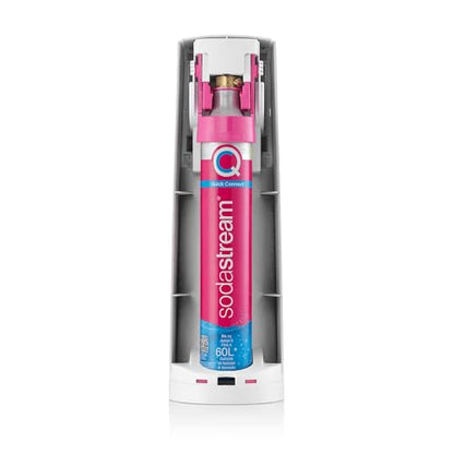 SodaStream TERRA Sparkling Water Maker, Starter Kit, CQC CO2 System, Includes 1 Quick Connect 60L CO2 Cylinder, 1 Dishwasher Safe BPA Free Bottle, 1 bubly Lime Drop, Make your own Pepsi, White