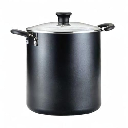 T-fal Initiatives Nonstick Stockpot 8 Quart Oven Safe 350F Cookware, Pots and Pans, Dishwasher Safe Black