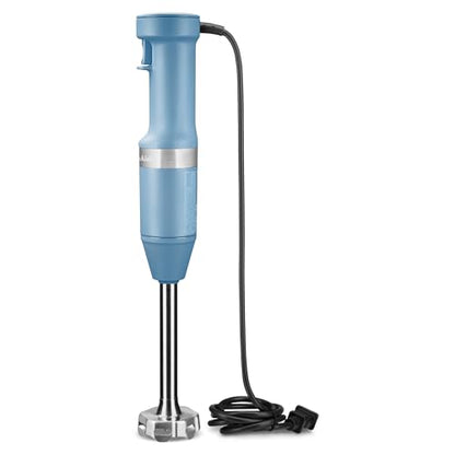 KitchenAid Variable Speed Corded Hand Blender with Blending Pitcher, Whisk and Chopper Attachments, KHBV83VB, Blue Velvet