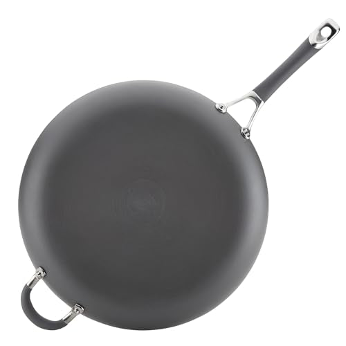 Circulon - 83906 Circulon Radiance Hard Anodized Nonstick Frying Pan / Fry Pan / Hard Anodized Skillet with Helper Handle - 14 Inch Large Skillet, Gray
