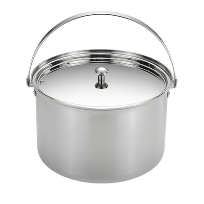 CAMPINGMOON 6 Quart Camping Stock Pot 3-Ply Stainless Steel Kitchen Pot CC-24