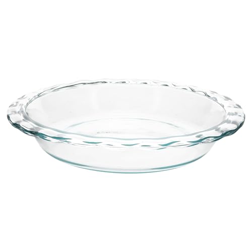 Pyrex C-209 Clear Fluted Rim Glass Pie Plate 9.5 in x 1.6 in (24 cm) - Made in USA