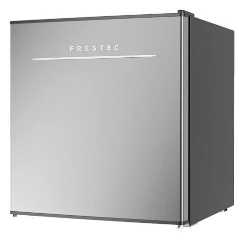 Frestec 1.7 Cu.Ft Mini Fridge with Freezer, Mini Fridge for Bedroom, Small Refrigerator, Dorm Refrigerators with Freezer, Compact Refrigerator for Office, Apartment, Dorm, Bedroom (Grey)