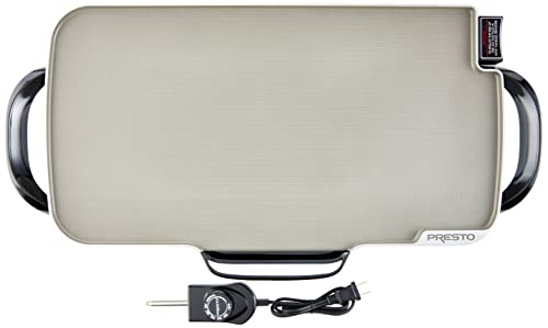 Presto 07062-22-Inch Ceramic Removable Handles Electric Griddle, Grey Ceramic
