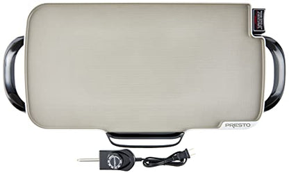 Presto 07062-22-Inch Ceramic Removable Handles Electric Griddle, Grey Ceramic