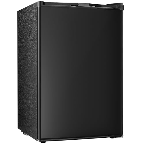 Antarctic Star 4.4 Cu.Ft Compact Refrigerator,Mini Fridge Single Door with Adjustable Thermostat,Removable Glass Shelves for Apartment/Dorm/Office,BLACK