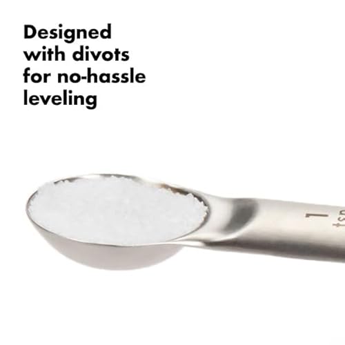 OXO Good Grips 4 Piece Stainless Steel Measuring Spoons with Magnetic Snaps