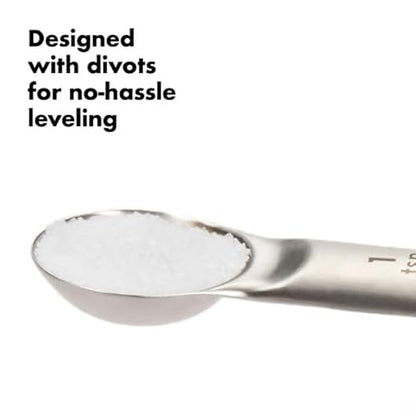OXO Good Grips 4 Piece Stainless Steel Measuring Spoons with Magnetic Snaps