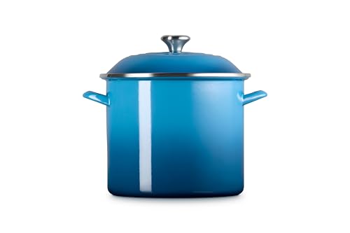 Le Creuset Enamel on Steel Traditional Stockpot, 12 qt., Marseille with Stainless Steel Knob