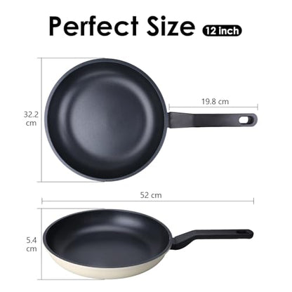 Legacy Culinaryware Nonstick Frying Pan Skillet,12 Inch Frying Pan Skillet,Egg pans,Omelette Pan,PFOA Free,Kitchen Pots Induction Pot