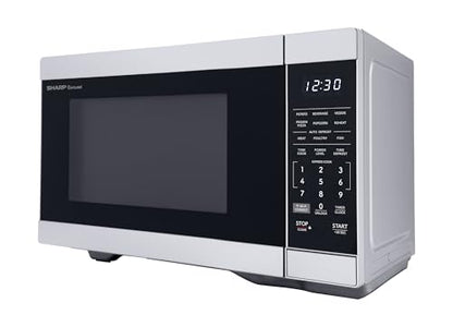 SHARP Countertop Microwave Oven Compatible with Alexa Orville Redenbacher's Certified with Removable 12.4" Carousel Turntable, 1000 Watt, 1.1 Cubic Feet, Stainless Steel