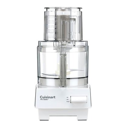 Cuisinart 7-Cup Pro Classic Food Processor, 600-Watt Motor, Vegetable Chopper & Blender for Mincing, Dicing, Shredding, Puree & Kneading Dough, DLC-10SYP1, White