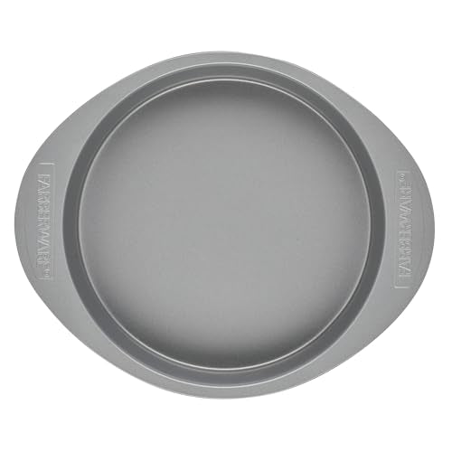 Farberware Nonstick Bakeware Baking Pan / Nonstick Cake Pan, Round - 9 Inch, Gray, 1 Count (Pack of 1)