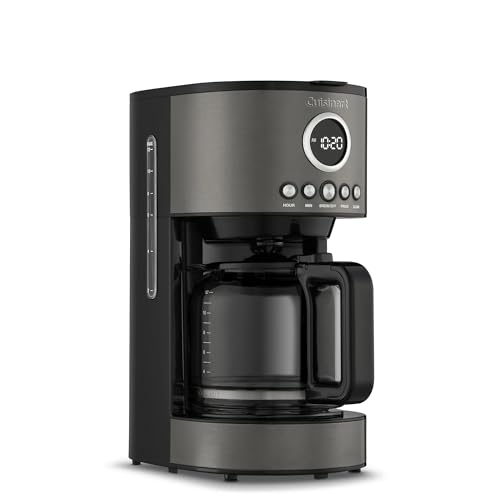 Cuisinart Stainless Steel 12-Cup Coffee Machine, Black Stainless Steel DCC-1220BKS