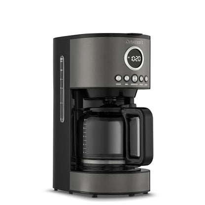 Cuisinart Stainless Steel 12-Cup Coffee Machine, Black Stainless Steel DCC-1220BKS