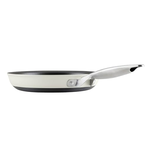 Anolon Achieve Hard Anodized Nonstick Cookware Pots and Pans Set, 9 Piece - Cream