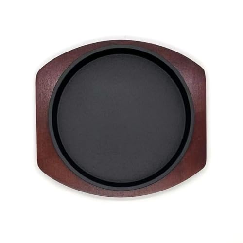 YYJINGYOU Cast Iron Fajita Plate, Skillet Pan, Steak Platter (9 inch)