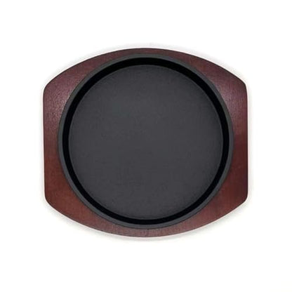 YYJINGYOU Cast Iron Fajita Plate, Skillet Pan, Steak Platter (9 inch)