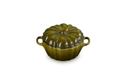 Le Creuset Stoneware Pumpkin Mini Cocotte, 12 oz., Olive